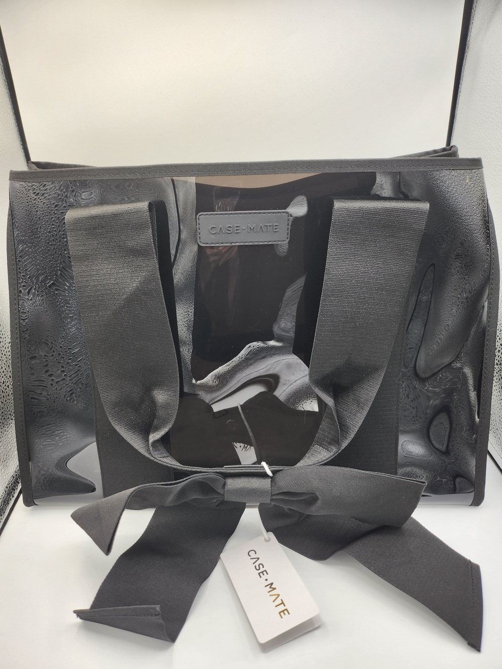Case-mate Black Jelly Bow Tie Tote NIB